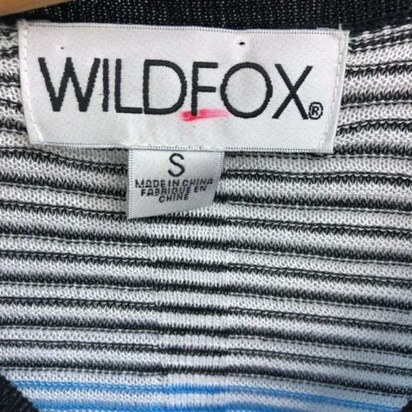 Wildfox Aura Striped Ruffle Knit Oversized Distressed Sweater - Picture 7 of 9